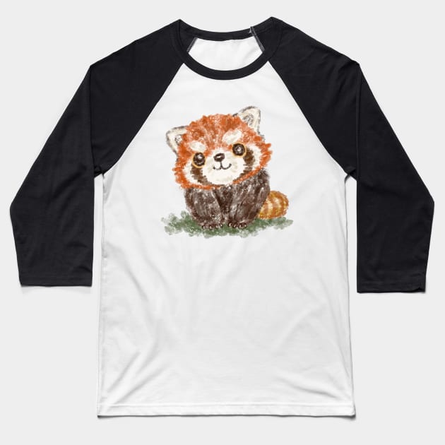 Smiling red panda Baseball T-Shirt by sanogawa